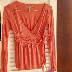 BCBGeneration Coral Wrap Top Size XS  NWT